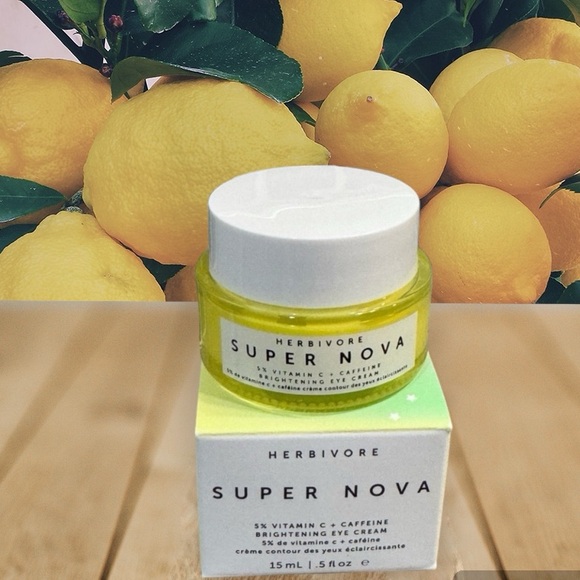 HERBIVORE BOTANICALS SUPER NOVA 5% Vitamin C + Caffeine Brightening Eye Cream - Picture 1 of 7